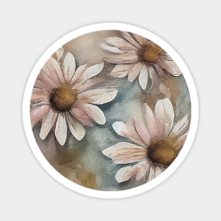 Daisy watercolor painting #2 Magnet
